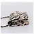 Borsa a tracolla CHANEL Checker Flag Chain Canvas Beige Gold CC Auth 197010SAM D'oro - vista 3