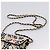 Borsa a tracolla CHANEL Checker Flag Chain Canvas Beige Gold CC Auth 197010SAM D'oro - vista 8