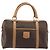 Céline Borsa Boston CELINE Macadam Canvas PVC Leather Brown Gold Auth 198748 Marrone D'oro - vista 13