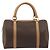 Céline Borsa Boston CELINE Macadam Canvas PVC Leather Brown Gold Auth 198748 Marrone D'oro - vista 2