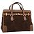 Borsa a mano GUCCI in camoscio marrone tono oro Auth ep15706