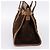 Borsa a mano GUCCI in camoscio marrone tono oro Auth ep15706 - vista 4