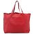 Céline Borsa Tote Horizontal Cabas CELINE in pelle rossa e oro Auth 198719 Rosso D'oro - vista 2