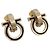 Orecchini Salvatore Ferragamo Gancini Metal Gold Tone Auth am12454V