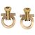 Orecchini Salvatore Ferragamo Gancini Metal Gold Tone Auth am12454V - vista 2