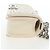 CHANEL Matelasse Boy Chanel Kettentasche aus Leder Weiß Silber CC Auth 196378M - Ansicht 4