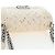 CHANEL Matelasse Boy Chanel Kettentasche aus Leder Weiß Silber CC Auth 196378M - Ansicht 7
