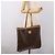 Céline Borsa Tote CELINE Macadam Canvas PVC Pelle Brown Gold Auth mr2820 Marrone D'oro - vista 19