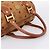 Borsa Boston MCM Logogram Vicetos PVC Leather 2way Brown Gold Auth 198253 Marrone D'oro - vista 7