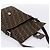 Borsa a tracolla FENDI Zucca Canvas Mamma Baguette Marrone Nero Auth 198709A - vista 17