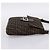 Borsa a tracolla FENDI Zucca Canvas Mamma Baguette Marrone Nero Auth 198709A - vista 4