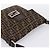 Borsa a tracolla FENDI Zucca Canvas Mamma Baguette Marrone Nero Auth 198709A - vista 6