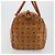 Borsa MCM Vicetos Boston PVC Pelle Marrone Tono Oro Auth 195757 - vista 4