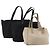 CHANEL Nuova Travel Line Tote Bag Canvas Set da 3 Nero Bianco CC Auth bs36791