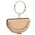 Chloé Borsa a mano Chloe Nile Minaudière Vernice Beige Tono Oro Auth 198468A