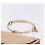 Chloé Borsa a mano Chloe Nile Minaudière Vernice Beige Tono Oro Auth 198468A - vista 8