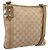 Borsa a tracolla GUCCI GG Canvas Sherry Line Beige Tono Oro 144388 Auth 198655