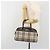 Borsa a mano BURBERRY Nova Check in tela beige e argento Auth 198703A - vista 23
