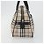 Borsa a mano BURBERRY Nova Check in tela beige e argento Auth 198703A - vista 4