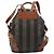 Pequin FENDI Pecan Rucksack PVC Leather Brown Gold Tone Auth 196153 Braun - Ansicht 2