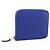Hermès HERMES Azap Compact Silk In Wallet Leather Blue Silver Auth 198794V Argento