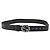 Cintura GUCCI GuccissimaGG Interlocking G in pelle nera e argento 473030 Auth BA15074V Nero