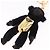 Charm Gorilla PRADA in metallo nero e oro Auth 196727M - vista 5