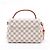 Louis Vuitton Bolso Croisette Canvas Top-handle Crossbody Damier Azur Blanco - vista 2