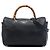 Bamboo Borsa Boston Shopper Gucci Medium in pelle di vitello nera con bambù Nero