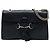 Bolso de hombro Gucci Emily Medium Guccissima Negro