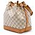 Borsa a secchiello Louis Vuitton Damier Azur Noe BB Bianca Bianco - vista 2