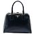 Borsa a mano Prada Bicolor Saffiano Vernice Pyramid Frame Blu