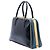 Borsa a mano Prada Bicolor Saffiano Vernice Pyramid Frame Blu - vista 2