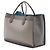 Borsa Satchel Prada City Calf Etiquette Grigia Grigio - vista 2
