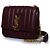Saint Laurent, borsa a tracolla media in pelle Vicky Rosso
