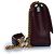 Saint Laurent, borsa a tracolla media in pelle Vicky Rosso - vista 3