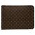 Borsa business Portfolio Poche Documents Monogram Louis Vuitton Marrone