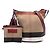 Borsa secchiello Burberry Mini Mega Check Canvas Ashby con nappe marrone - vista 6