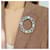 Chanel Spilla Ovale Strass Argento - vista 7