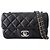 Timeless Chanel Classic Flap Mini Borsa Pelle d'Agnello Nera Nero