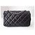 Timeless Chanel Classic Flap Mini Borsa Pelle d'Agnello Nera Nero - vista 3