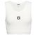 Loewe Top deportivo corto de algodón blanco logo Anagram