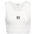 Loewe Top deportivo corto de algodón blanco logo Anagram - vista 16