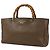 Borsa a mano in pelle media Gucci Bamboo Shopper Marrone