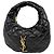 Bolsa de couro acolchoado Yves Saint Laurent Icarino Preto