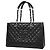 Borsa Tote Chanel Coco Mark Chain Nero