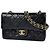 Borsa a tracolla Chanel Matelassé Coco Mark in pelle nera Nero