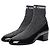 Chanel Socken-Stiefeletten aus Lackleder und Glitzergewebe Schwarz