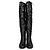 Chanel Botas Altas de Cuero Acolchado Negro - vista 3