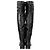 Chanel Botas Altas de Cuero Acolchado Negro - vista 4